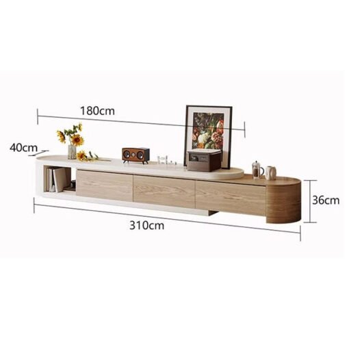 Bess Coffee Table, White & Oak - Image 7