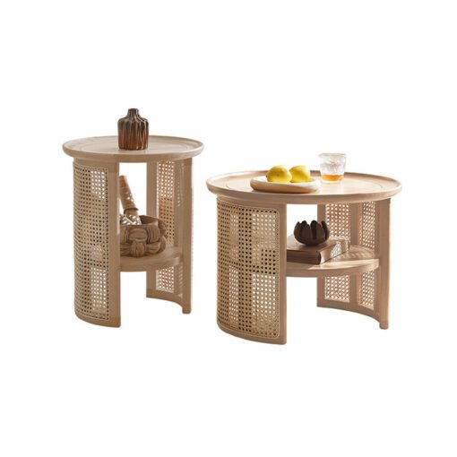 Austin Rattan Coffee Table Set, Wood - Image 5