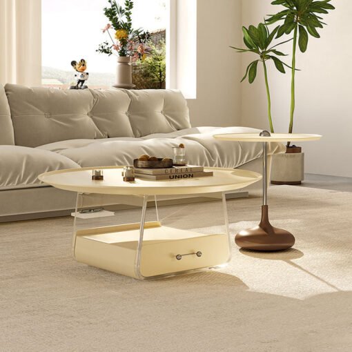 Kaolin Round Coffee Table, Stainless Steel - Image 6