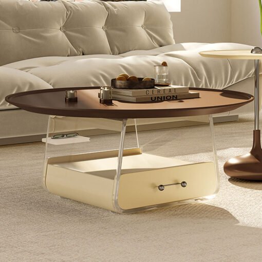 Kaolin Round Coffee Table, Stainless Steel - Image 2