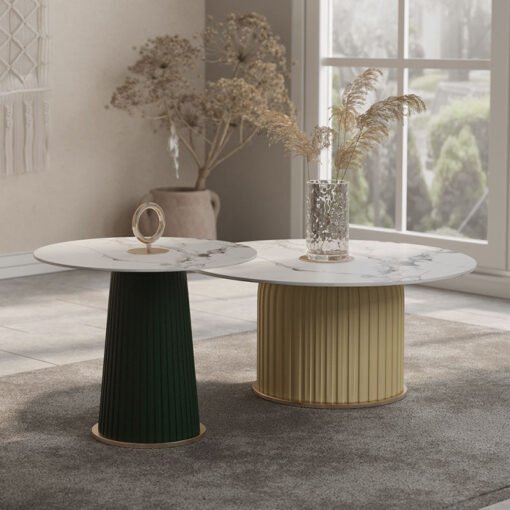 Erica Coffee Table Set, Black & Yellow