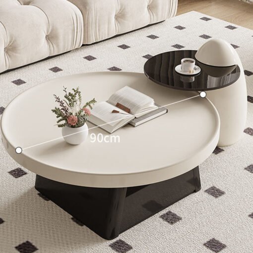 Bess Coffee Table, White & Black - Image 2