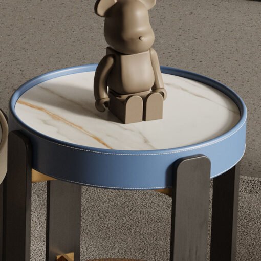 Moira Coffee Table, Sintered Stone & Rubber Wood - Image 4