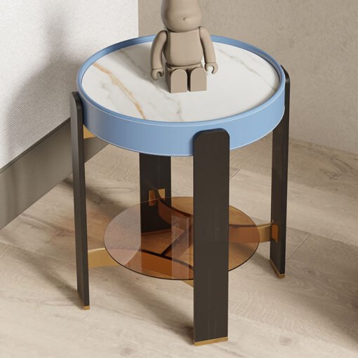 Moira Coffee Table, Sintered Stone & Rubber Wood - Image 5