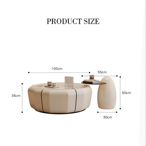 Clara Round Coffee Table Set - Image 6
