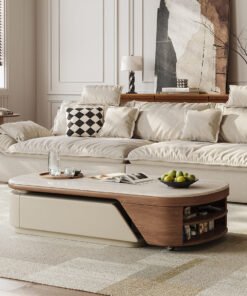 Zubair Oval Extendable Coffee Table With Storage