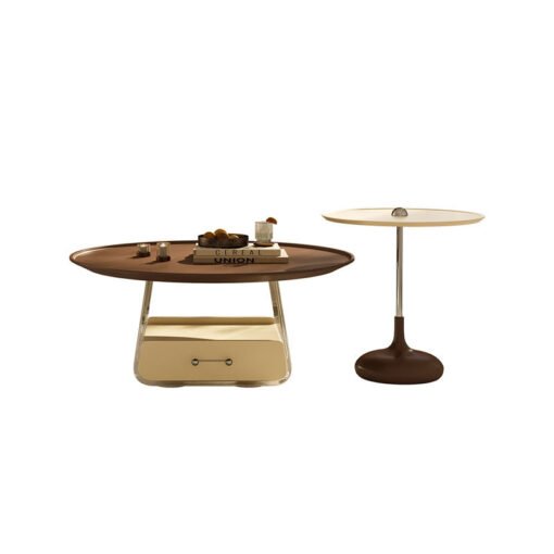 Kaolin Round Coffee Table, Stainless Steel - Image 4