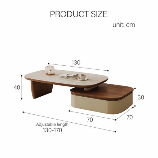 Elbaz Extendable Coffee Table Set With Storage - Image 5