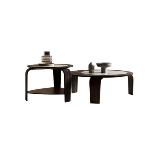 Chloe Round Nesting Coffee Table Set, Walnut - Image 4