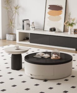 D'Angelo Round Coffee Table Set With Storage