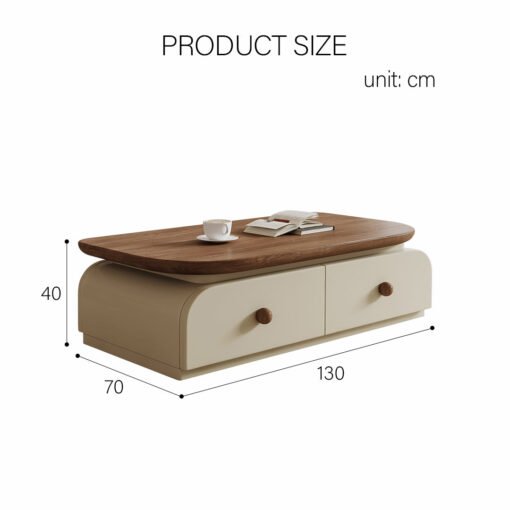 Uddin Rectangle Coffee Table With Storage - Image 7