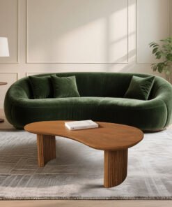 Aragon Curved Wood Coffee Table