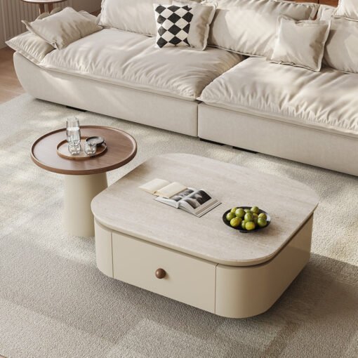 Meer Rectangle Coffee Table Set With Storage - Image 2