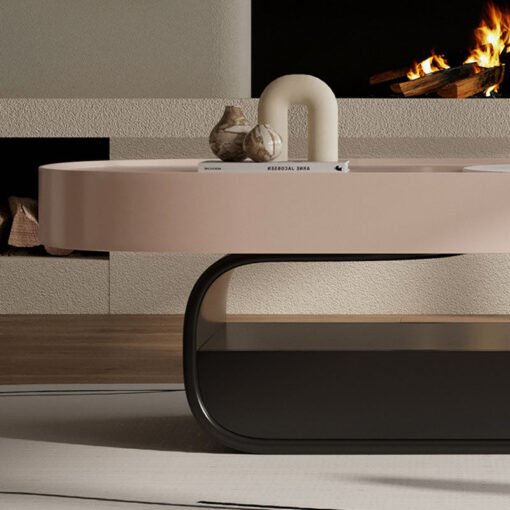 Tessa Coffee Table, With storage, Pink - Image 4