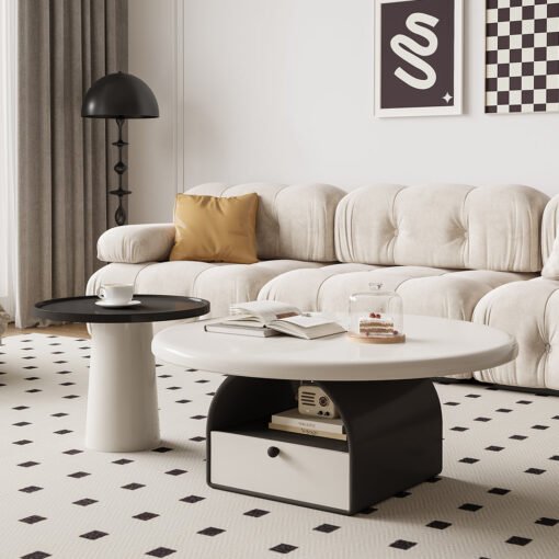Dinh Nesting Round Coffee Table Set With Storage - Image 7