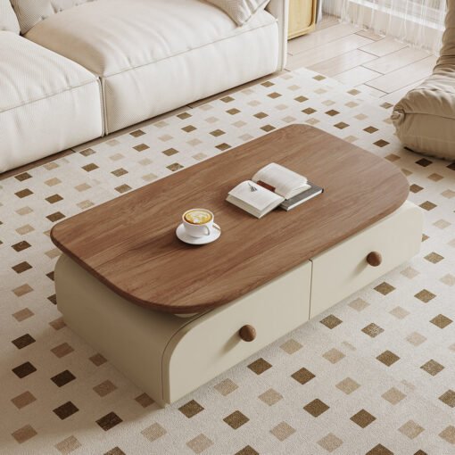 Uddin Rectangle Coffee Table With Storage - Image 2