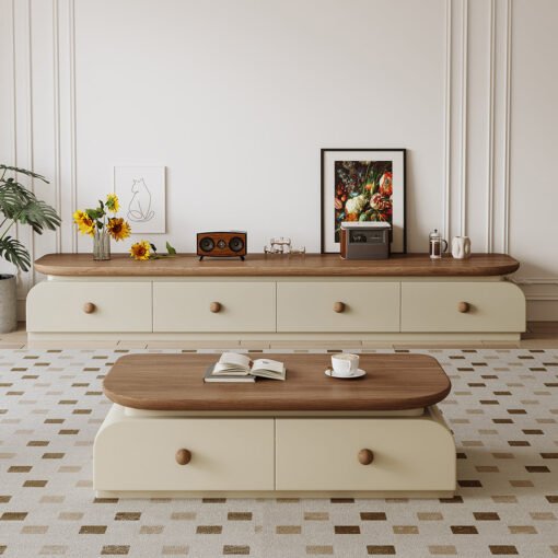 Uddin Rectangle Coffee Table With Storage - Image 3