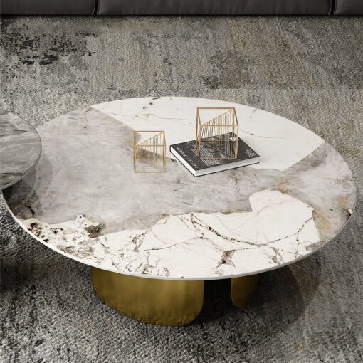 Aurora Gold Nesting Coffee Table Set, Sintered Stone - Image 2