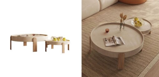 Merle Nesting Coffee Table Set, Wooden - Image 5