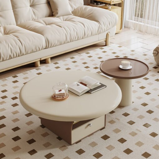 Dinh Nesting Round Coffee Table Set With Storage - Image 3