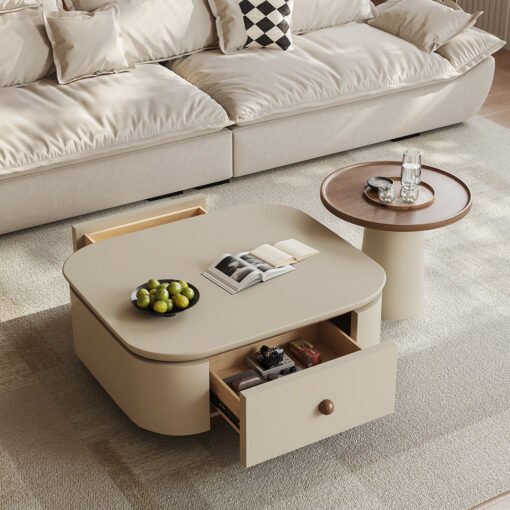 Meer Rectangle Coffee Table Set With Storage - Image 4