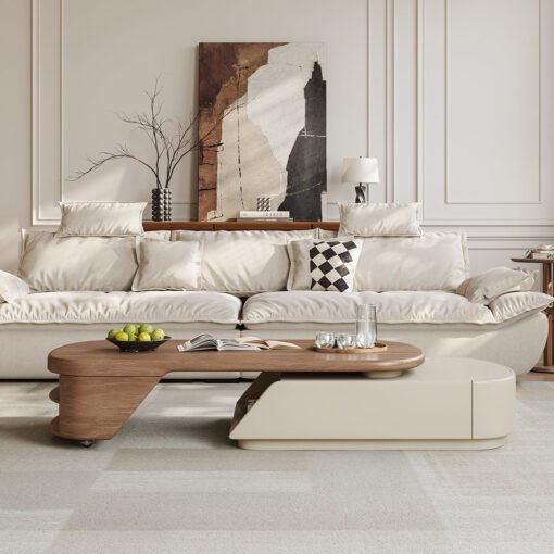 Zubair Oval Extendable Coffee Table With Storage - Image 4