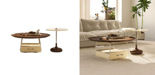 Kaolin Round Coffee Table, Stainless Steel - Image 3