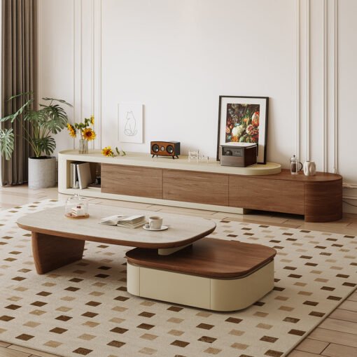 Elbaz Extendable Coffee Table Set With Storage - Image 4