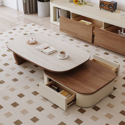 Elbaz Extendable Coffee Table Set With Storage