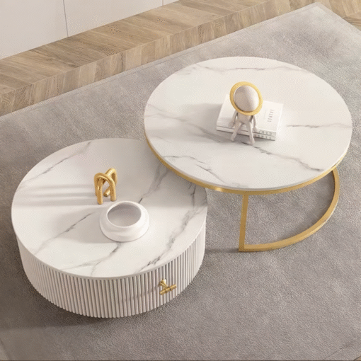 Elowen Coffee Table Set, Glass & Sintered Stone - Image 7