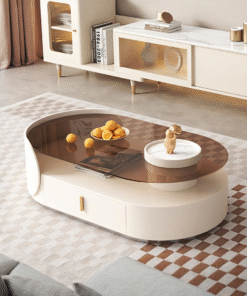 Cecil Oval Coffee Table, Living Room Table