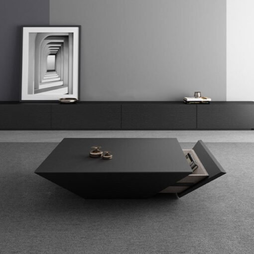 Saffron Coffee Table With Drawer, Walnut - Image 3