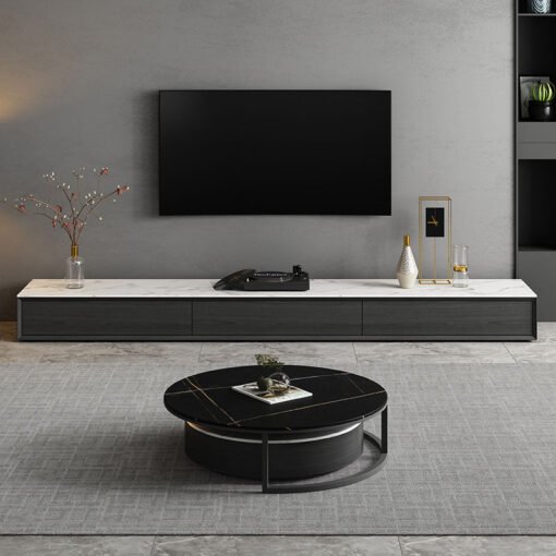 Vasagle Living Room Set, Vasagle Nesting Coffee Table, Sintered Stone - Image 4