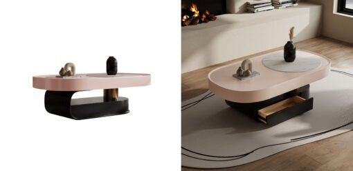Tessa Coffee Table, With storage, Pink - Image 5